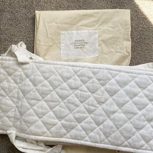 Restoration Hardware WASHED LINEN-COTTON DIAMOND CRIB BUMPER
